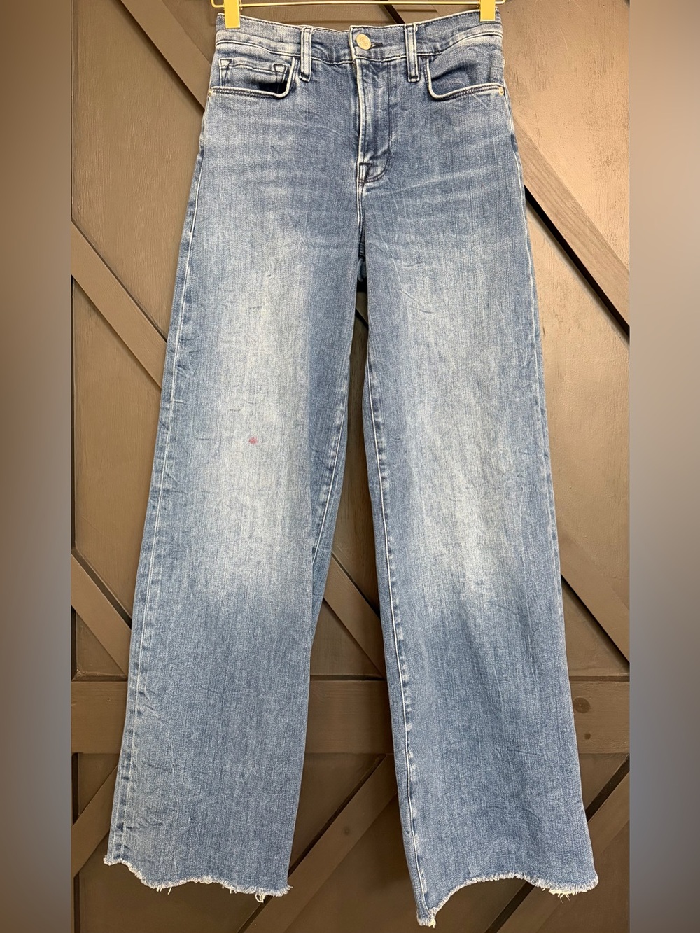 FRAME Le Slim Palazzo Jeans – Crossings Wash, Size 26 - Picture 10 of 15